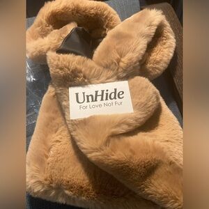 UnHide Beige Faux Fur Bag